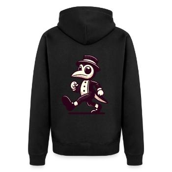Rétro Vintage Dessin animé Halloween Costume Décoration - Veste à capuche bio Premium Unisexe - noir - Dos - Nico (187cm)