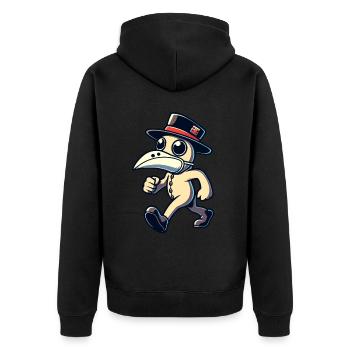 Rétro Vintage Dessin animé Halloween Costume Décoration - Veste à capuche bio Premium Unisexe - noir - Dos - Nico (187cm)