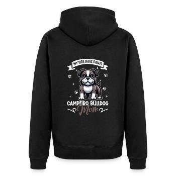 Maman bouledogue Campeiro - Veste à capuche bio Premium Unisexe - noir - Dos - Nico (187cm)