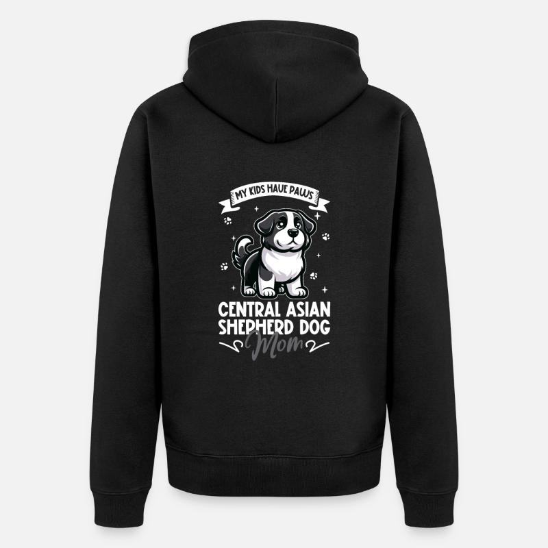 Ovcharka Mama d’Asie centrale - Veste à capuche bio Premium Unisexe - noir
