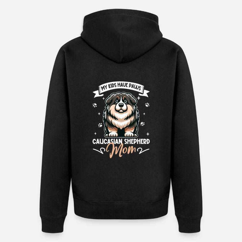 Ovcharka caucasienne maman - Veste à capuche bio Premium Unisexe - noir