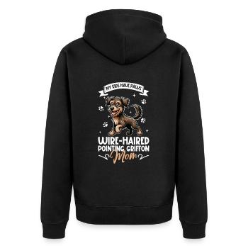 Český fousek Mama - Veste à capuche bio Premium Unisexe - noir - Dos - Nico (187cm)
