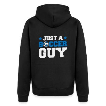 Joueur de football Juste un gars de football - Veste à capuche bio Premium Unisexe - noir - Dos - Nico (187cm)