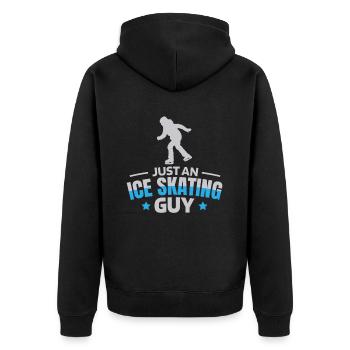 Schlittschuhlaufen juste un patineur sur glace - Veste à capuche bio Premium Unisexe - noir - Dos - Nico (187cm)