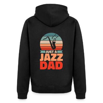 Jazz Musique Père Juste Un Papa Jazz - Veste à capuche bio Premium Unisexe - noir - Dos - Nico (187cm)