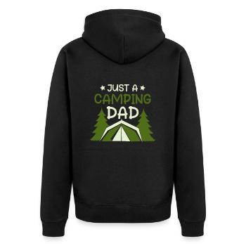 Tente Camping Camping Père Juste un papa de camping - Veste à capuche bio Premium Unisexe - noir - Dos - Nico (187cm)