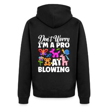 Ballon Twister Ballon Artiste Ballon Animaux - Veste à capuche bio Premium Unisexe - noir - Dos - Nico (187cm)