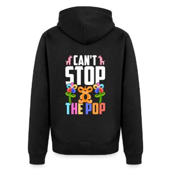Balloon Twister Ballonkünstler Ballontiere - Unisex Premium Bio Zip Hoodie - Schwarz - Hinten - Nico (187cm)