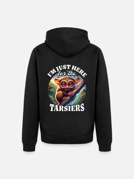 Lustige Koboldmaki Sprüche - Unisex Premium Bio Zip Hoodie - Schwarz