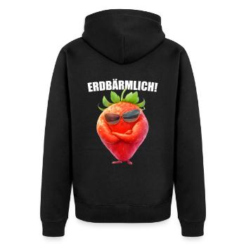 Pathétique! Lunettes de soleil fraise Graphique drôle - Veste à capuche bio Premium Unisexe - noir - Dos - Nico (187cm)