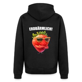 Pathétique! Graphique Fraise Sarcasme Drôle - Veste à capuche bio Premium Unisexe - noir - Dos - Nico (187cm)