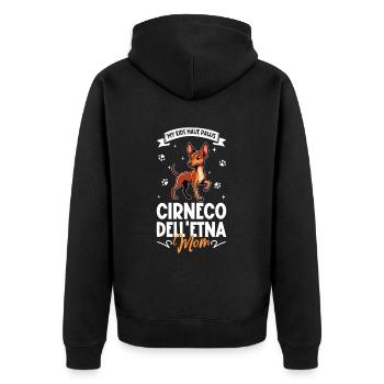 Cirneco dell’Etna Mama - Veste à capuche bio Premium Unisexe - noir - Dos - Nico (187cm)