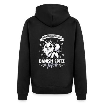Maman Spitz danoise - Veste à capuche bio Premium Unisexe - noir - Dos - Nico (187cm)