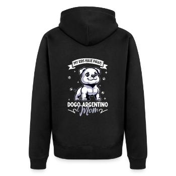 Dogue Argentino Maman - Veste à capuche bio Premium Unisexe - noir - Dos - Nico (187cm)