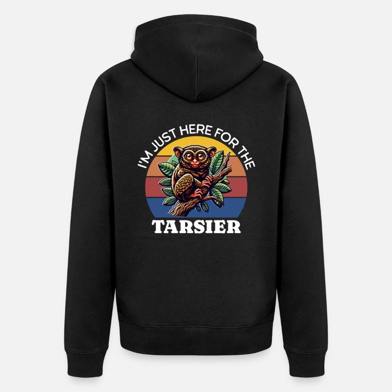 Tarsier Koboldmaki - Veste à capuche bio Premium Unisexe - noir