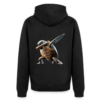 Drôle Dabbing Tortue de mer Amoureux des animaux - Veste à capuche bio Premium Unisexe - noir - Dos - Nico (187cm)