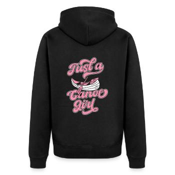 Canoe Canoeist Just A Canoe Girl - Unisex Premium Organic Zip Hoodie - black - Back - Nico (187cm)
