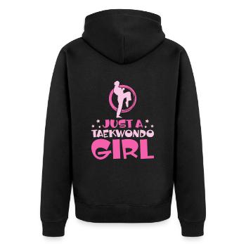Taekwondo juste une fille de taekwondo - Veste à capuche bio Premium Unisexe - noir - Dos - Nico (187cm)