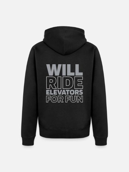 Elevator Elevator - Unisex Premium Organic Zip Hoodie - black