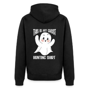 C’est ma chemise de chasse aux fantômes Chasseur paranormal - Veste à capuche bio Premium Unisexe - noir - Dos - Nico (187cm)