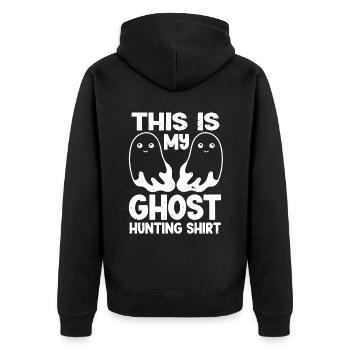 C’est ma chemise de chasse aux fantômes Chasseur paranormal - Veste à capuche bio Premium Unisexe - noir - Dos - Nico (187cm)