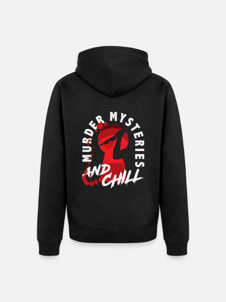 Krimidinner, Krimi-dinner - Unisex Premium Bio Zip Hoodie - Schwarz