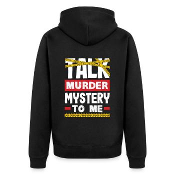 Murder Mystery Dinner, Murder Mystery Dinner - Unisex Premium Organic Zip Hoodie - black - Back - Nico (187cm)