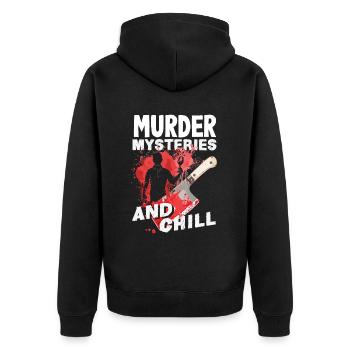 Murder Mystery Dinner, Murder Mystery Dinner - Unisex Premium Organic Zip Hoodie - black - Back - Nico (187cm)