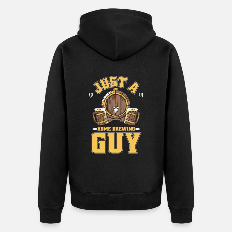 Hobby Brewer Bière Bière artisanale - Veste à capuche bio Premium Unisexe - noir