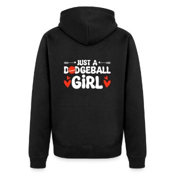 Völkerball juste une fille de ballon chasseur - Veste à capuche bio Premium Unisexe - noir - Dos - Nico (187cm)