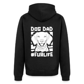 Brittany Spaniel Chien Papa Pour La Vie - Veste à capuche bio Premium Unisexe - noir - Dos - Nico (187cm)