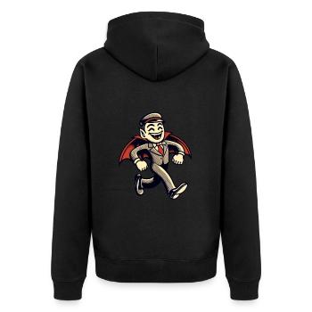 Rétro Vintage Style Halloween Vampire Costume Décoration - Veste à capuche bio Premium Unisexe - noir - Dos - Nico (187cm)