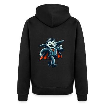 Rétro Vintage Style Halloween Costume Vampire Décoration - Veste à capuche bio Premium Unisexe - noir - Dos - Nico (187cm)