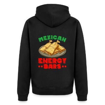 Tamale Mexikanisches Essen Tamale Liebhaber - Unisex Premium Bio Zip Hoodie - Schwarz - Hinten - Nico (187cm)