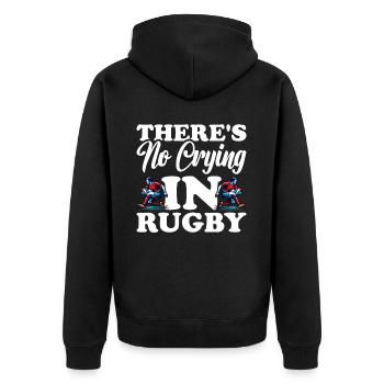 Cadeau Rugby Joueur de rugby Entraîneur de rugby - Veste à capuche bio Premium Unisexe - noir - Dos - Nico (187cm)