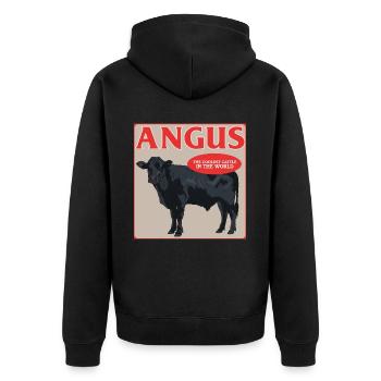 Vache Aberdeen Angus Cadeau de vache Aberdeen - Veste à capuche bio Premium Unisexe - noir - Dos - Nico (187cm)