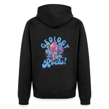 Géologie Géologue Géosciences Géologie Roches - Veste à capuche bio Premium Unisexe - noir - Dos - Nico (187cm)