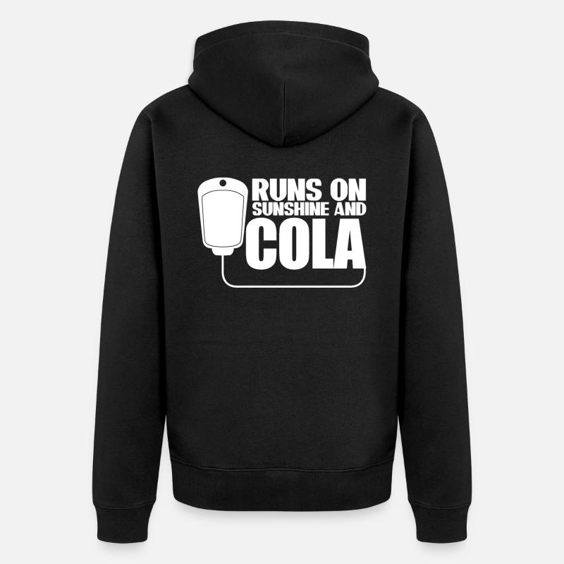 Cola Soft Drinks Lemonade - Unisex Premium Organic Zip Hoodie - black