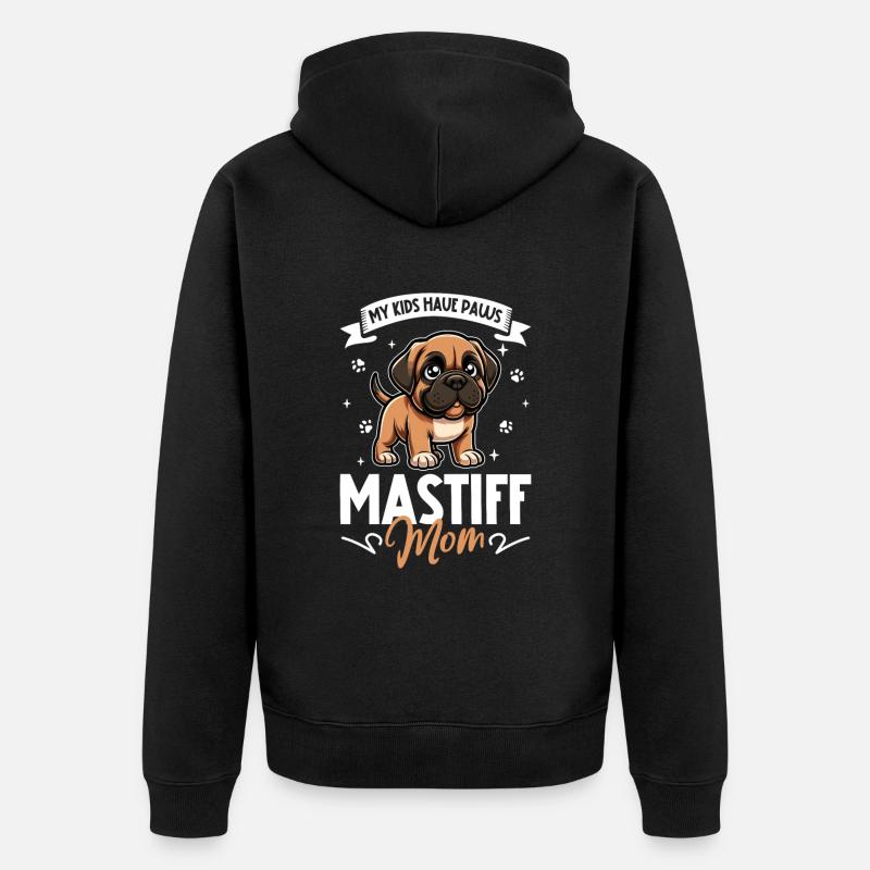 Maman Mastiff Anglais - Veste à capuche bio Premium Unisexe - noir