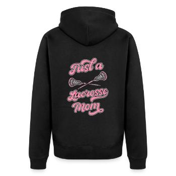 Lacrosse Just A Lacrosse Mom - Veste à capuche bio Premium Unisexe - noir - Dos - Nico (187cm)