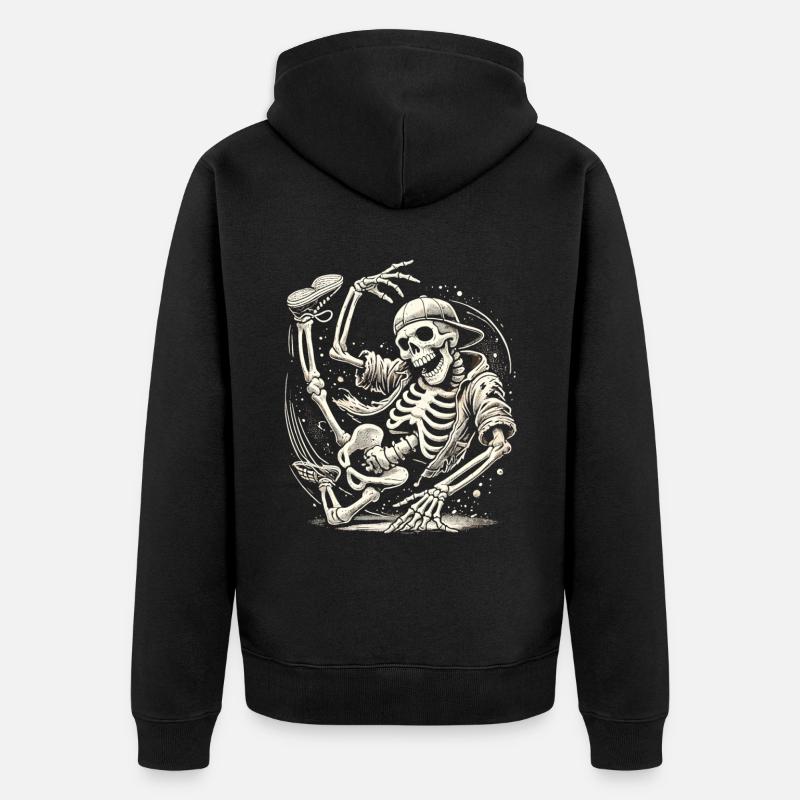 Skeleton Breakdance Master - Veste à capuche bio Premium Unisexe - noir