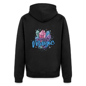 Géologie Géologue Géosciences Magie métamorphique - Veste à capuche bio Premium Unisexe - noir - Dos - Nico (187cm)