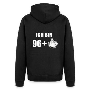 97 anniversaire - Veste à capuche bio Premium Unisexe - noir - Dos - Nico (187cm)