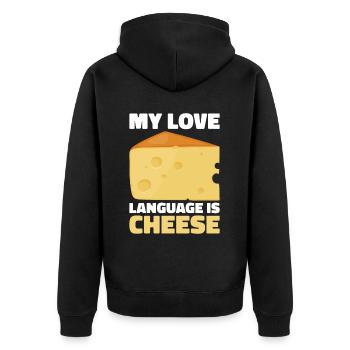 Cheesemaker Dairy Cheese maker Dairy technologist Cheese - Unisex Premium Organic Zip Hoodie - black - Back - Nico (187cm)