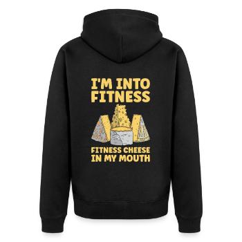 Cheesemaker Dairy Cheese maker Dairy technologist Cheese - Unisex Premium Organic Zip Hoodie - black - Back - Nico (187cm)