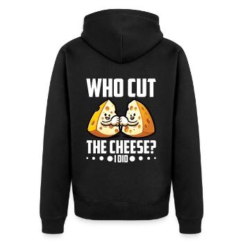 Cheesemaker Dairy Cheese maker Dairy technologist Cheese - Unisex Premium Organic Zip Hoodie - black - Back - Nico (187cm)