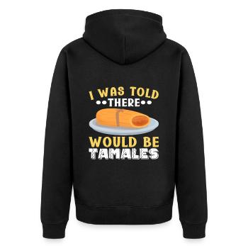 Tamale Mexikanisches Essen Tamale Liebhaber - Unisex Premium Bio Zip Hoodie - Schwarz - Hinten - Nico (187cm)