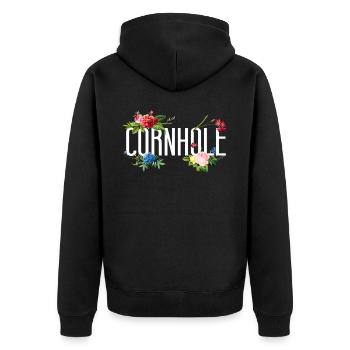 Joueur de sac de haricots de l’équipe Cornhole - Veste à capuche bio Premium Unisexe - noir - Dos - Nico (187cm)