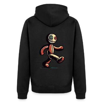 Poupée vaudou Halloween Costume Décoration Effrayant - Veste à capuche bio Premium Unisexe - noir - Dos - Nico (187cm)