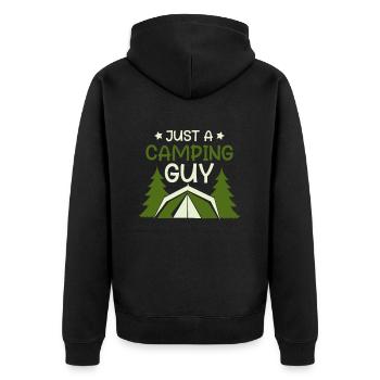 Tente Camping Camping Juste un gars de camping - Veste à capuche bio Premium Unisexe - noir - Dos - Nico (187cm)
